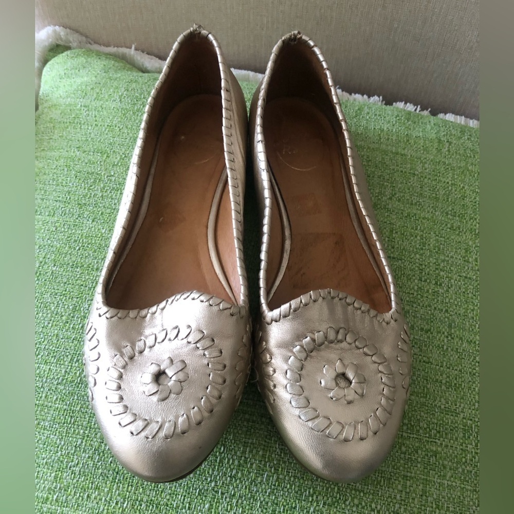 Jack Rogers Gold Metallic Flats Size 9M